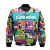 Black Woman Bomber Jacket